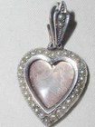 Edwardian Heart Silver Pearl Locket
