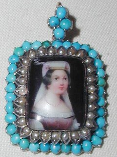 Victorian Pearl Turquoise Pendant