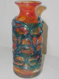 Medina Art Glass Vase Signed
