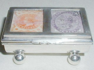 Victorian Silver Stamp Box