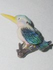 Phenolic Figural Kingfisher Brooch