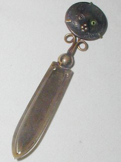 Novelty Cat Brass Bookmark