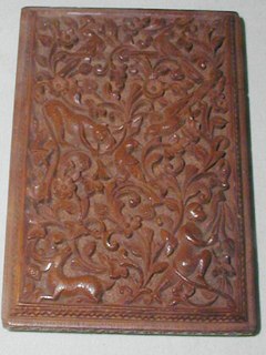 Carved Fruitwood Card Case