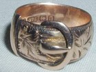 Edwardian 9ct Gold Buckle Ring