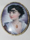 Painted Plaque Brooch