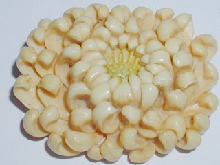 Phenolic Chrysanthemum Brooch