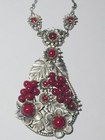 Art Deco Cherry Red Necklace