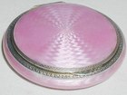 Pink Silver Enamelled Compact