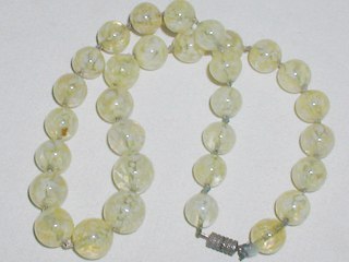 Lemon Glass Bead Necklace