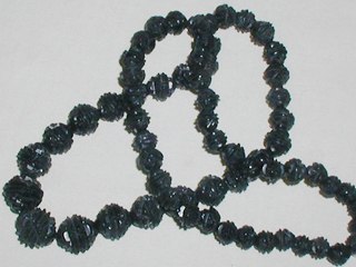 Victorian Whitby Jet Bead Necklace