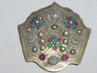 Silver Gilt Jewelled Clasp