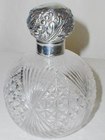 Glass & Silver Victorian Perfume Bottle