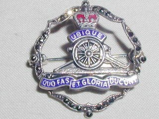 Silver Marquisette Millitary Brooch