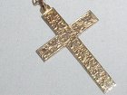 Gold Edwardian Cross Necklace