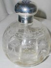 Cut Glass & Silver Perfume Bottle
