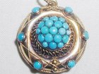 Victorian Gold & Turquoise Pendent