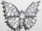 Victorian Silver Paste Butterfly Brooch