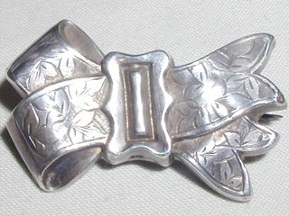Victorian Silver Bow Brooch