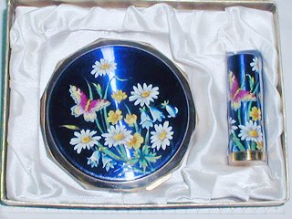 Enamelled Butterfly Compact Set