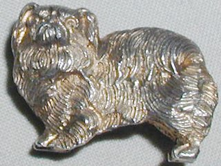 Silver Pequinese Brooch