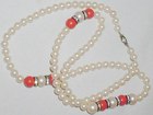 Faux Pearl Coral Necklace