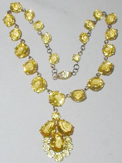 Yellow Crystal Necklace