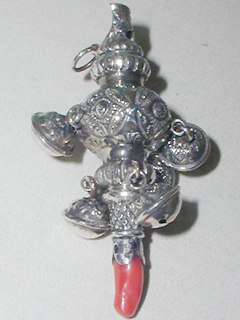 Silver Coral Baby Rattle