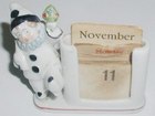 Pierrot Half Doll Calendar Holder