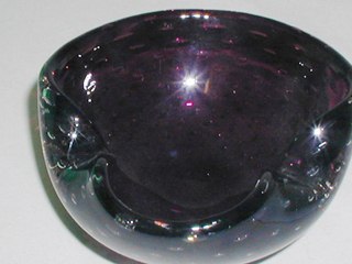 Amethyst Art Glass Dish
