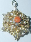 Coral & Pearl Pendent