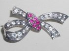 White Gold Bow Brooch