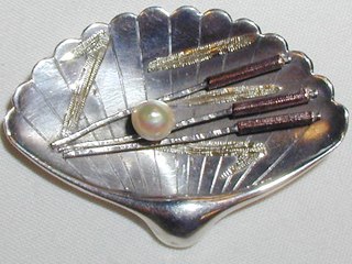 Pearl & Shell Silver Brooch