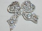 White Paste Bow Brooch