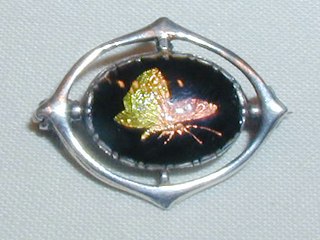 Enamelled Butterfly Brooch
