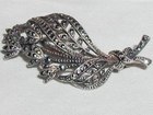 Sterling Marquisette Brooch