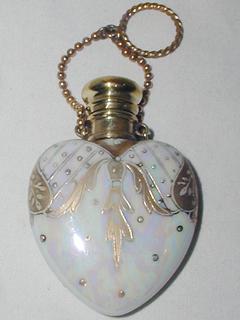 Victorian Lustre Heart Perfume Bottle