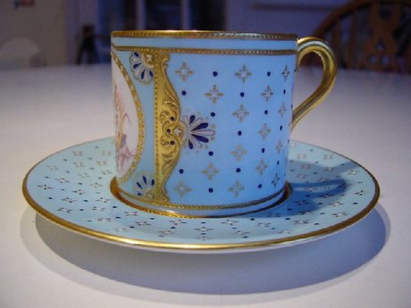 Sevres Coffee Can / Cabinet Cup and Saucer