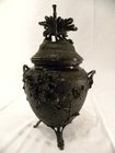 Japanese bronze vase and cover