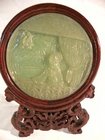 Chinese green Jade type table screen