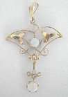 Art Nouveau Opal Lavaliere Pendant
