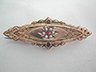 Victorian 9 ct Gold and Ruby Brooch