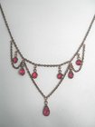 Edwardian Cranberry Necklace