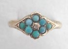Engraved Victorian Turquoise Ring