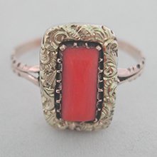 Victorian Coral Ring