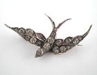 Silver and Paste Bird Brooch
