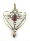 Amethyst and Pearl Lavaliere Pendant