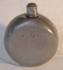 19th Century American Pewter Flask