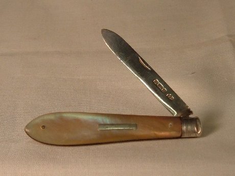 Silver Folding Pocket Fruit Knife