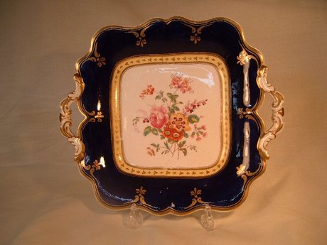 Coalport or Davenport Style Floral Plate