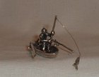 Chinese Export Trade Silver Model - Fisherman in Dinghy